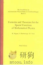 Formulas and Theorems for the Special Fuctions of Mathematical Physics PDF电子版封面