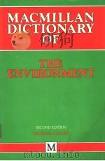 MACMILLAN DICTIONARY OF THE ENVIRONMENT PDF电子版封面