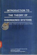 INTRODUCTION TO THE THEORY OF DISORDERED SYSTEMS PDF电子版封面
