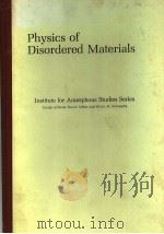 Physics of Disordered Materials PDF电子版封面