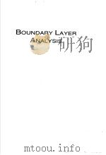 BOUNDARY LAYER ANALYSIS PDF电子版封面