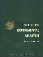SCOPE OF EXPERIMENTAL ANALYSIS PDF电子版封面