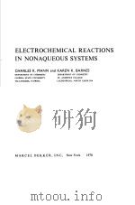 ELECTROCHEMICAL REACTIONS IN NONAQUEOUS SYSTEMS PDF电子版封面