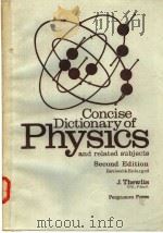 Concise Dictionary of Physics PDF电子版封面