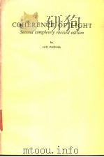 COHERENCE OF LIGHT PDF电子版封面