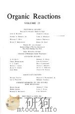 Organic Reactions VOLUME 25 PDF电子版封面