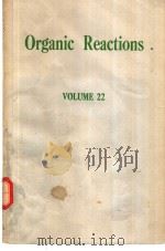 Organic Reactions VOLUME 22 PDF电子版封面