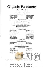 Organic Reactions VOLUME 37 PDF电子版封面