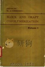 BLOCK AND GRAFT COPOLYMERIZATION Volume 1 PDF电子版封面