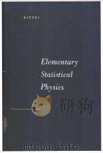 Elementary Statistical Physics PDF电子版封面