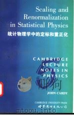 Scaling and Renormalization in Statistical Physics PDF电子版封面