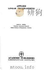APPLIED LINEAR PROGRAMMING PDF电子版封面