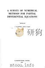 A SURVEY OF NUMERICAL METHODS FOR PARTIAL DIFFERENTIAL EQUATIONS PDF电子版封面