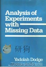 Analysis of Experiments with Missing Data PDF电子版封面