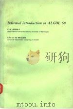 Informal Introduction to ALGOL 68 PDF电子版封面