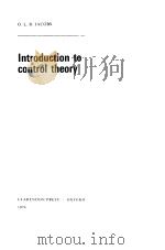 Introduction to control theory PDF电子版封面
