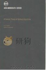 A General Theory of Optimal Algorithms PDF电子版封面 0126976503
