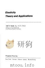 Elasticity Theory and Applications PDF电子版封面