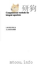 Computational methods for integral equations PDF电子版封面