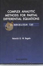 COMPLEX ANALYTIC METHODS FOR PARTIAL DIFFERENTIAL EQUATIONS PDF电子版封面