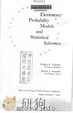 Elementary Probability Models and Statistical Inference PDF电子版封面