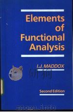 Elements of Functional Analysis PDF电子版封面