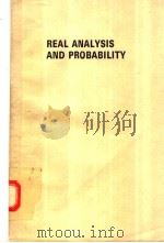 REAL ANALYSIS AND PROBABILITY PDF电子版封面
