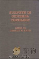 SURVEYS IN GENERAL TOPOLOGY PDF电子版封面