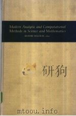 Modern Analytic and Computational Methods in Science and Mathematics     PDF电子版封面     