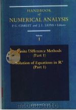 HANDBOOK OF NUMERICAL ANALYSIS Volume Ⅰ PDF电子版封面 0444703667