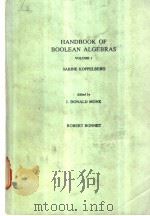 HANDBOOK OF BOOLEAN ALGEBRAS VOLUME 1 PDF电子版封面