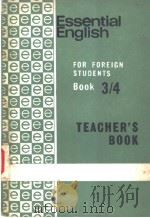 Essential English FOR FOREIGN STUDENTS BOOK3-4 TEACHER'S BOOK 1 PDF电子版封面 C.E.ECKERSLEY