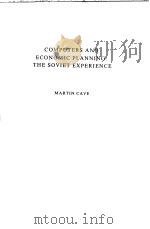 COMPUTERS AND ECONOMIC PLANNING:THE SOVIET EXPERIENCE（ PDF版）