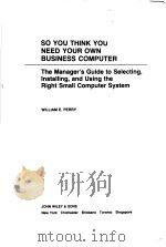 SO YOU THINK YOU NEED YOUR OWN BUSINESS COMPUTER（ PDF版）