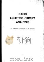 BASIC ELECTRIC CIRCUIT ANALYSIS     PDF电子版封面     