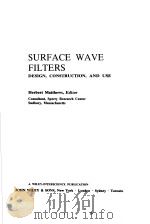 Surface Wave Filters PDF电子版封面