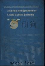 Analysis and Synthesis of Linear Control Systems PDF电子版封面