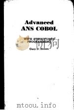 Advanced Ans COBOL PDF电子版封面