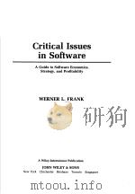Critical Issues in Software（ PDF版）