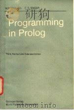 Programming in Prolog PDF电子版封面 7506203065