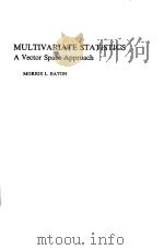 MULTIVARIATE STATISTICS A Vector Space Spproach（ PDF版）