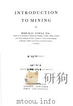 INTRODUCTION TO MINING PDF电子版封面