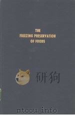THE FREEZING PRESERVATION OF FOODS PDF电子版封面