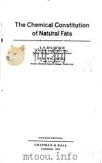 The Chemical Constitution of Natural Fats PDF电子版封面