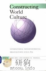 Constructing World Culture:INTERNATIONAL NONGOVERNMENTAL ORGANIZATIONS SINCE 1875 PDF电子版封面 0804734224 JOHN BOLI AND GEORGE M.THOMAS