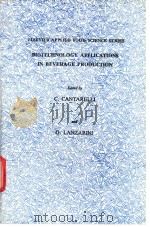 BIOTECHNOLOGY APPLICATION IN BEVERAGE PRODUCTION PDF电子版封面