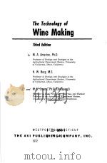 TECHNOLOGY OF WINE MAKING PDF电子版封面