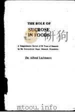 THE ROLE OF SUCROSE IN FOODS PDF电子版封面