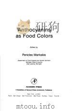 ANTHOCYANINS AS FOOD COLORS PDF电子版封面 0124725503