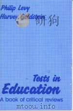 Tests in education PDF电子版封面